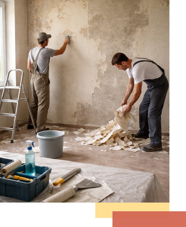 Снятие старых обоев в Донецке быстро и качественно