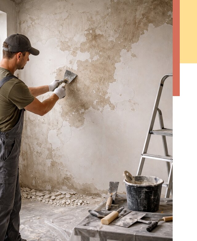 Снятие старой шпаклевки в Донецке от 2025 руб. — быстро и недорого | ОТДЕЛОЧНИК-Днк