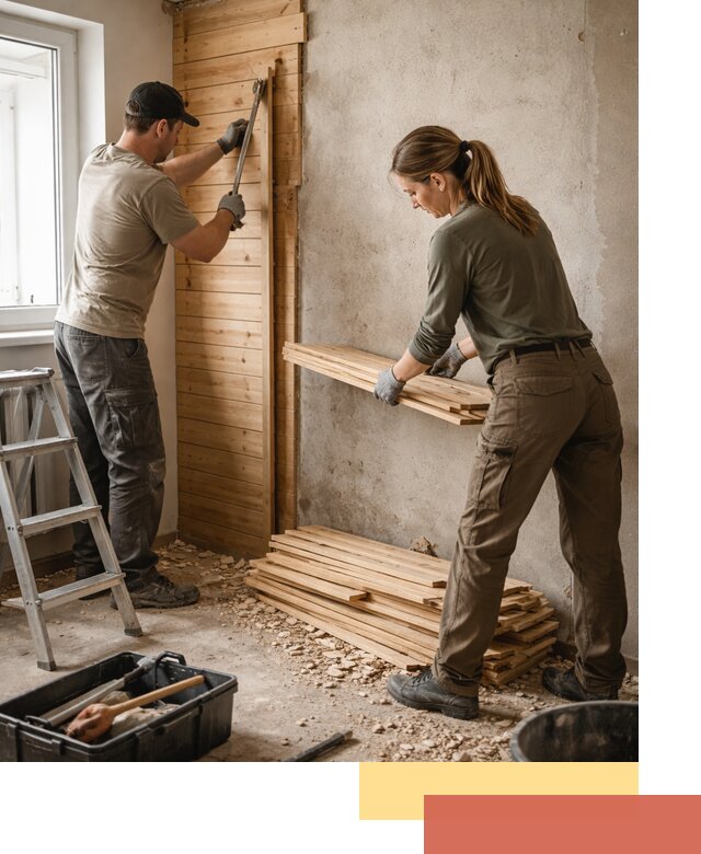 Демонтаж вагонки со стен в Донецке — профессиональный демонтаж