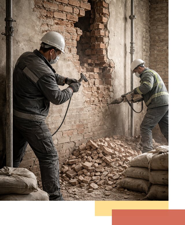 Демонтаж кирпичных стен в Донецке быстро и безопасно