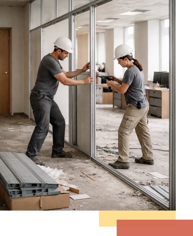 Демонтаж алюминиевых перегородок в Донецке быстро и аккуратно