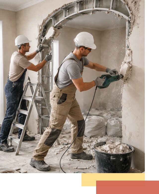 Демонтаж гипсокартонной арки в Донецке быстро и аккуратно