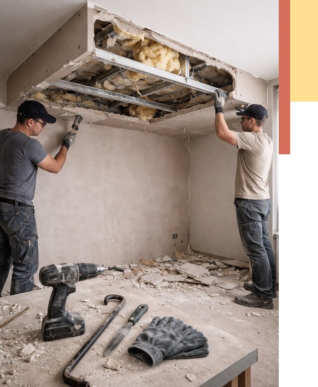 Демонтаж короба из гипсокартона в Донецке от 1664 руб. — быстро и недорого | ОТДЕЛОЧНИК-Днк