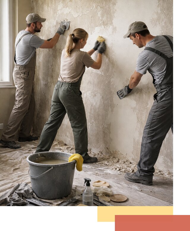 Очистка стен от клея и грунтовки в Донецке качественно и быстро