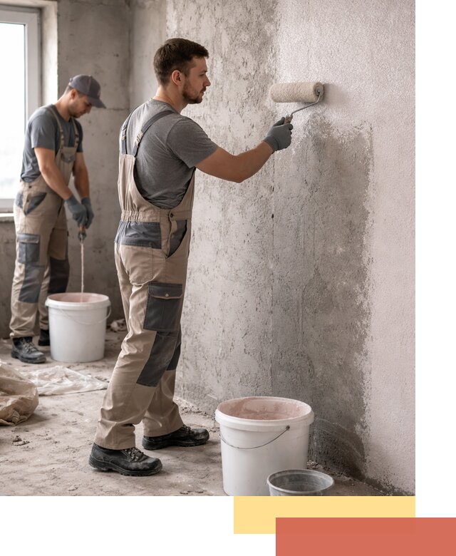 Нанесение бетоноконтакта на стены в Донецке для последующей отделки