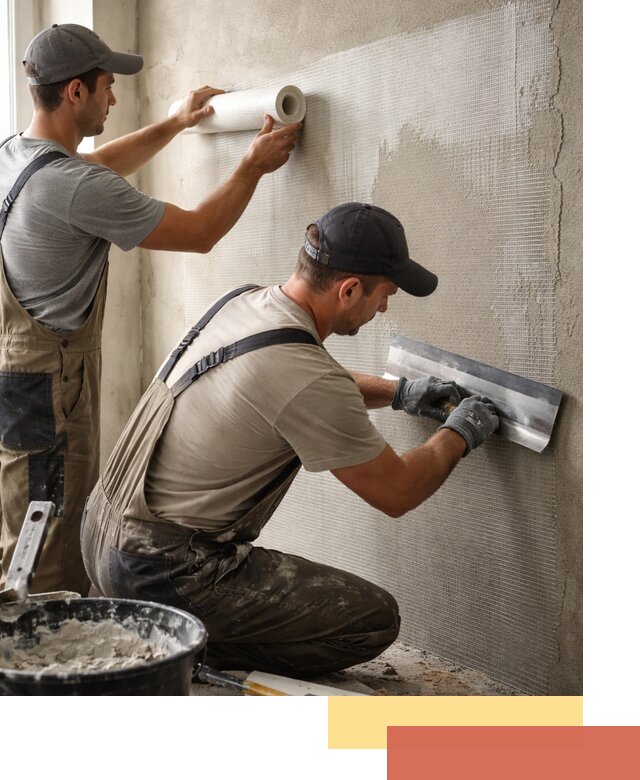 Армирование стен стеклосеткой в Донецке для прочной отделки