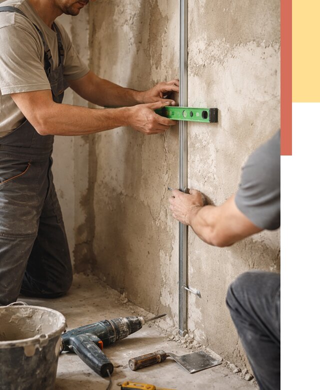 Установка штукатурных маяков в Донецке от 7664 руб. — быстро и недорого | ОТДЕЛОЧНИК-Днк