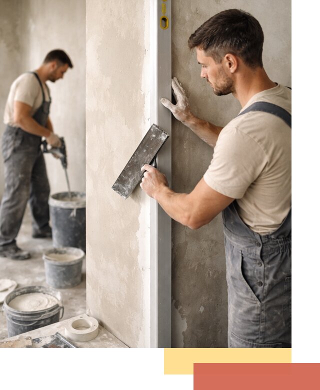 Выведение углов стен в Донецке: монтаж и оштукатуривание