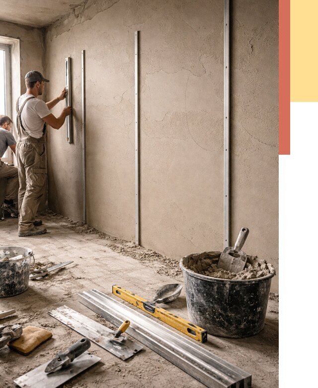 Штукатурка стен по маякам в Донецке от 6021 руб./м² — выравнивание под ключ | ОТДЕЛОЧНИК-Днк