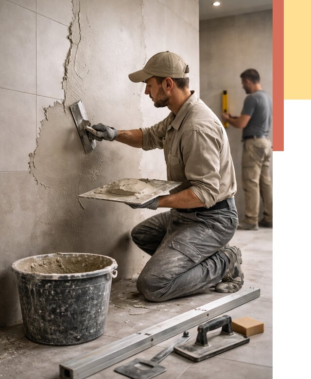 Штукатурка стен в ванной в Донецке от 4927 руб./м² — выравнивание под ключ | ОТДЕЛОЧНИК-Днк