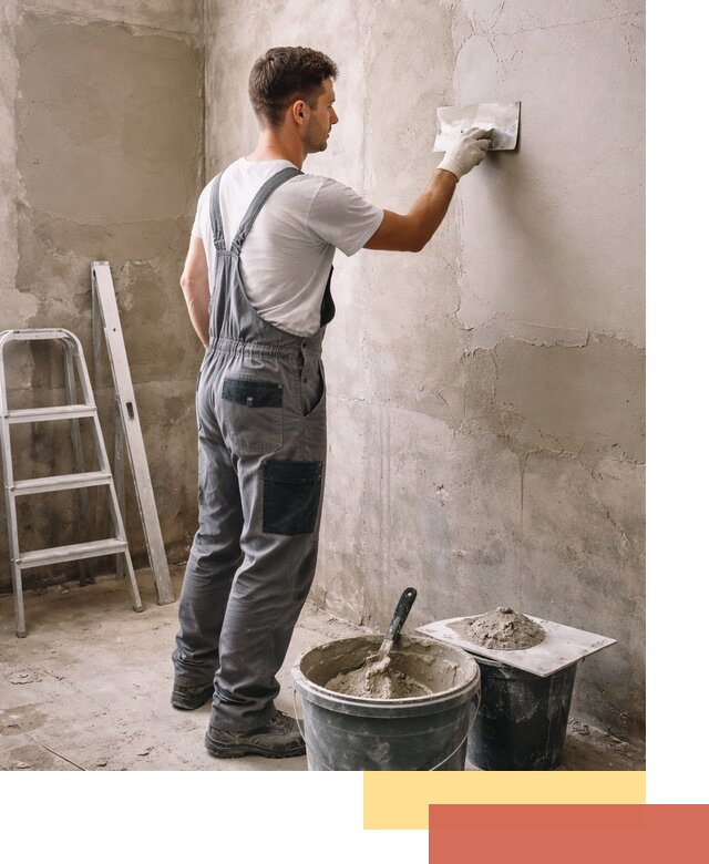 Штукатурка стен в ванной под ключ в Донецке