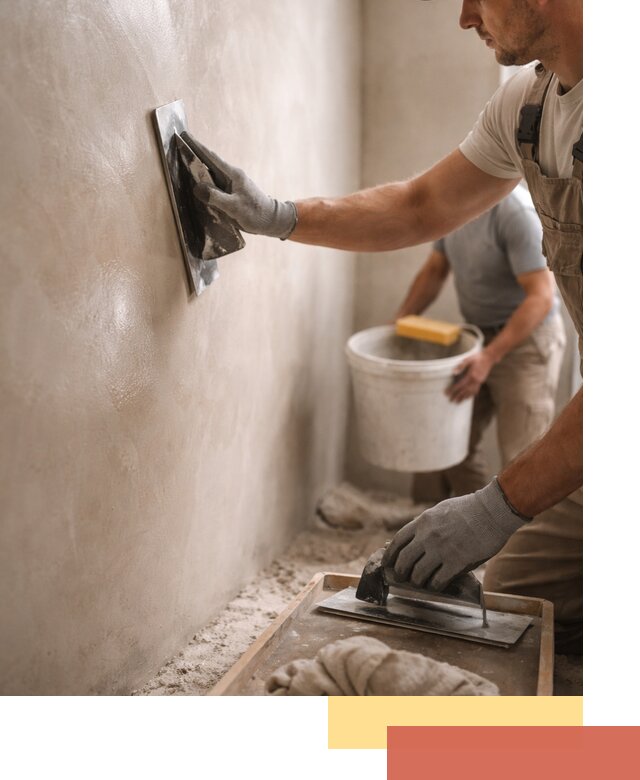 Нанесение марокканской штукатурки таделакт в Донецке