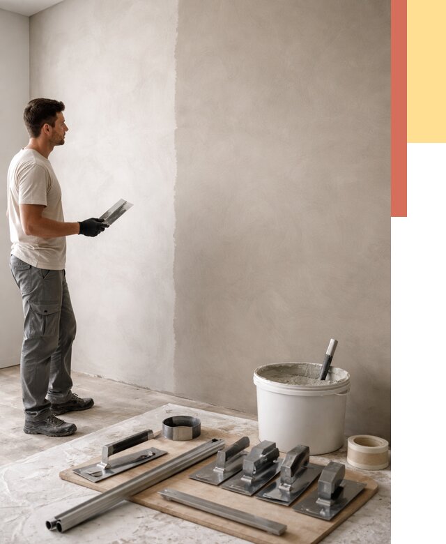 Нанесение микроцемента на стены в Донецке от 3503 руб./м2 под ключ | ОТДЕЛОЧНИК-Днк