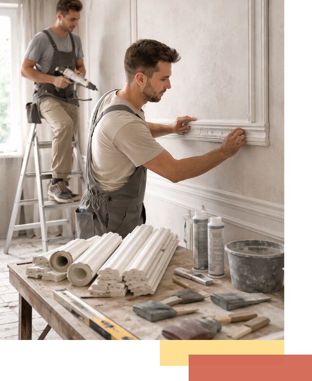 Монтаж лепнины на стены в Донецке профессионально и качественно