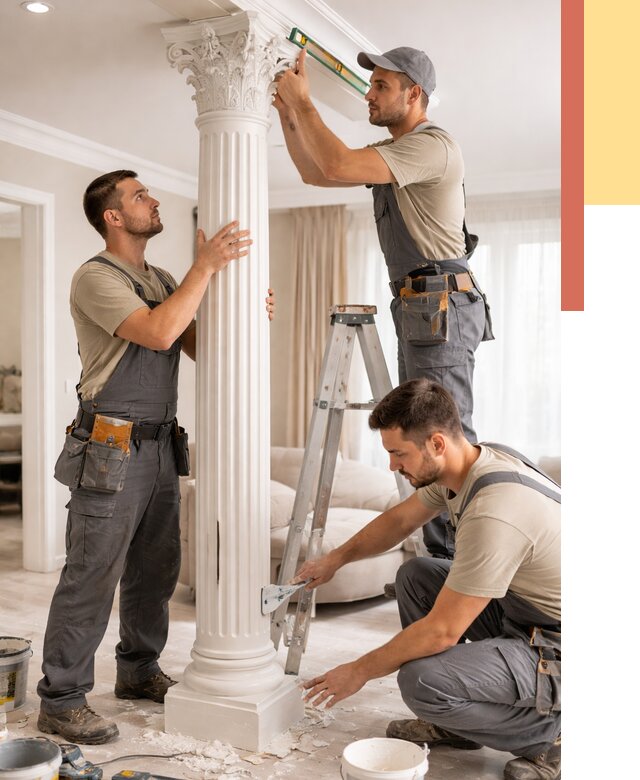 Установка декоративных колонн в Донецке от 13138 руб. под ключ | ОТДЕЛОЧНИК-Днк