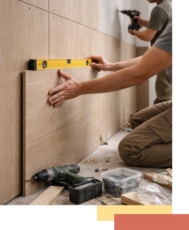 Профессиональный монтаж МДФ панелей на стены в Донецке