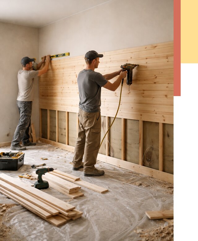 Монтаж деревянной вагонки на стены в Донецке от 8211 руб. | Услуги монтажа вагонки | ОТДЕЛОЧНИК-Днк