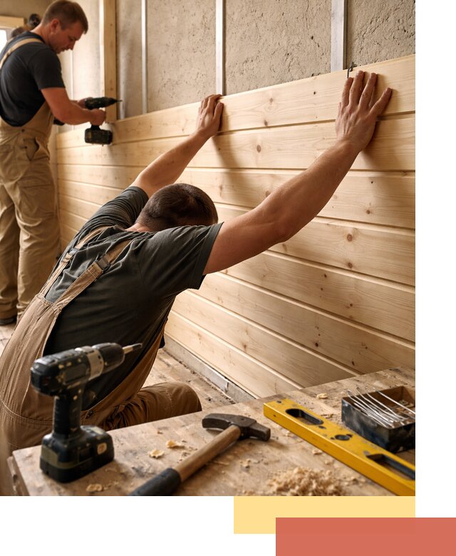 Монтаж деревянной вагонки на стены в Донецке быстро и качественно