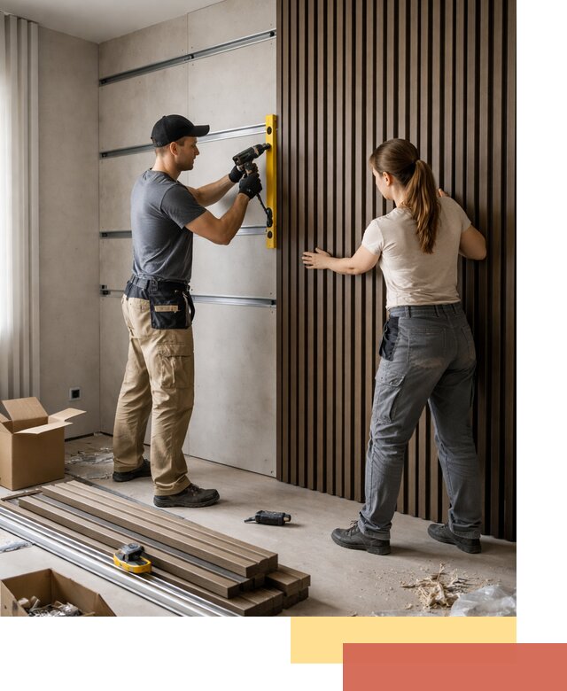 Монтаж реечных панелей на стены в Донецке