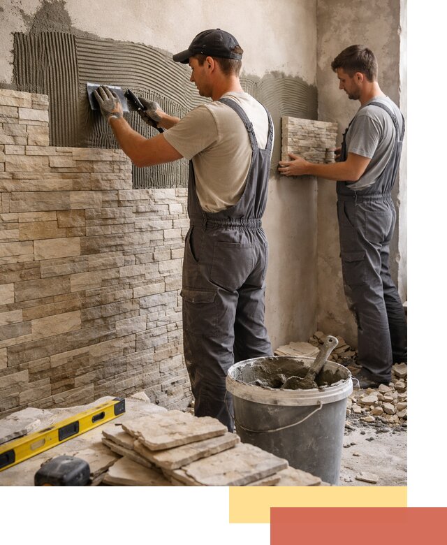 Монтаж искусственного камня в Донецке — облицовка стен и фасадов