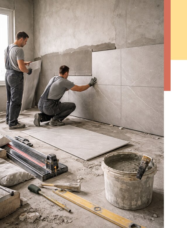 Облицовка стен керамогранитом в Донецке от 4598 руб./м² — услуги под ключ | ОТДЕЛОЧНИК-Днк