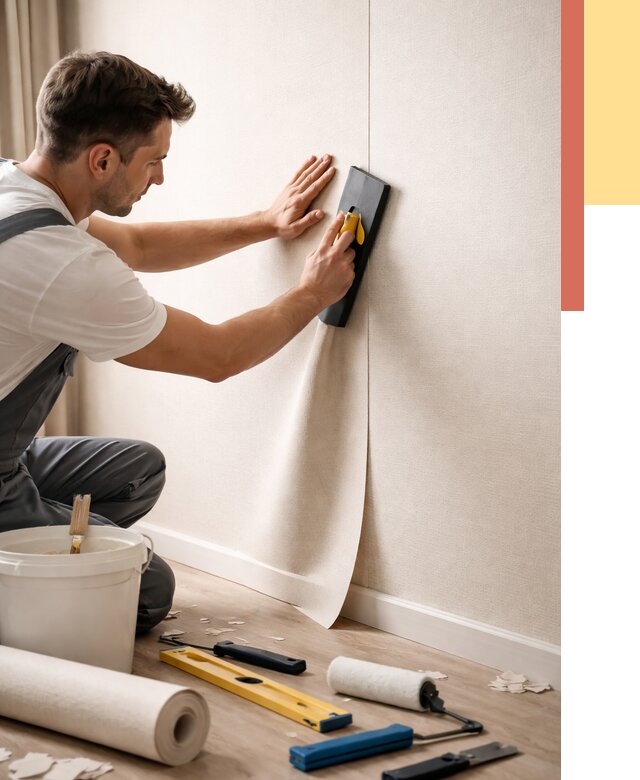 Поклейка виниловых обоев в Донецке от 4927 руб. | Быстро и недорого — ОТДЕЛОЧНИК-Днк