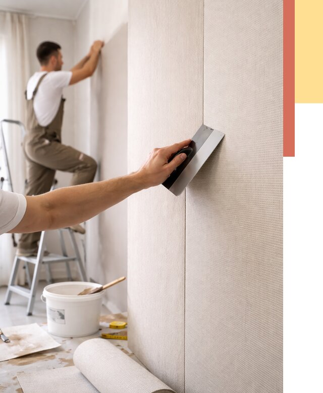 Поклейка текстильных обоев в Донецке от 4927 руб. под ключ | ОТДЕЛОЧНИК-Днк