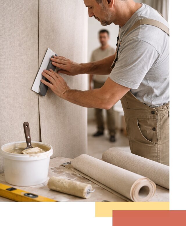 Поклейка текстильных обоев в Донецке профессионально и аккуратно