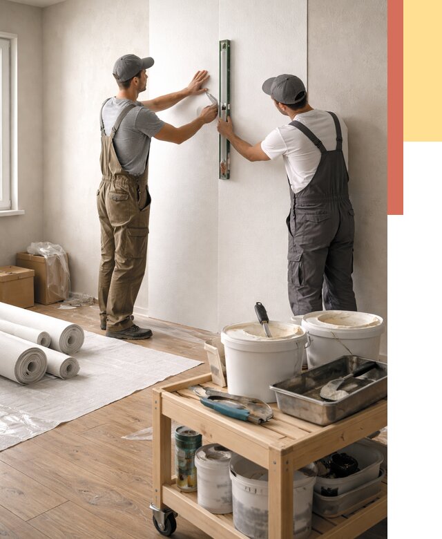 Поклейка стеклообоев в Донецке от 7116 руб. за м2 — быстро и недорого | ОТДЕЛОЧНИК-Днк