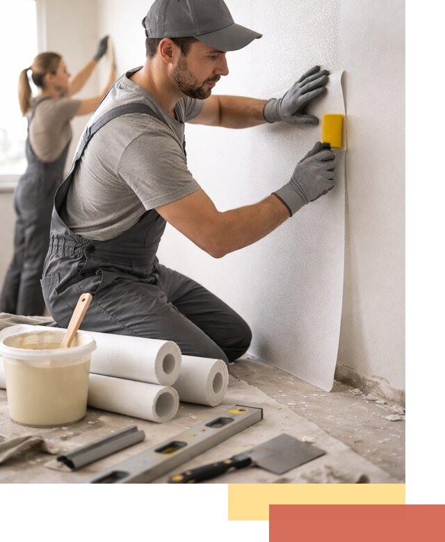 Поклейка стеклообоев профессионально в Донецке