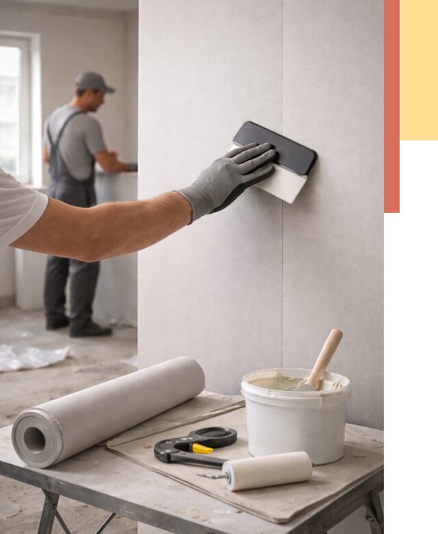 Поклейка обоев под покраску в Донецке от 3832 руб. за м2 | ОТДЕЛОЧНИК-Днк