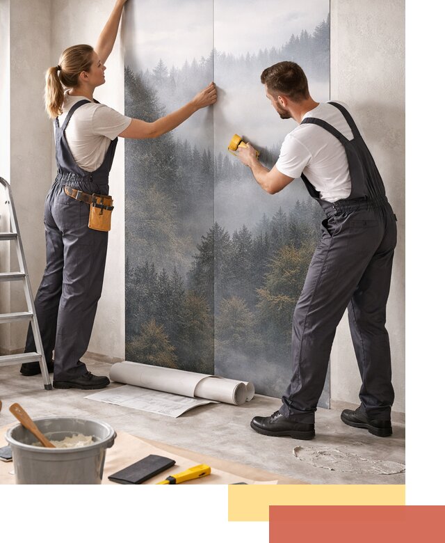 Поклейка фотообоев профессионально в Донецке под ключ