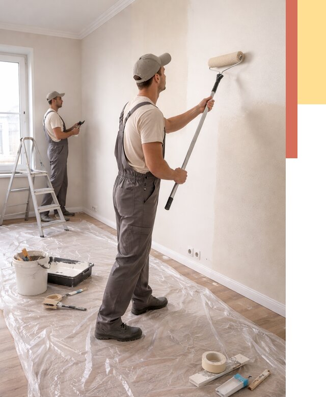 Покраска стен акриловой краской в Донецке от 3832 руб./м² — быстро и недорого | ОТДЕЛОЧНИК-Днк