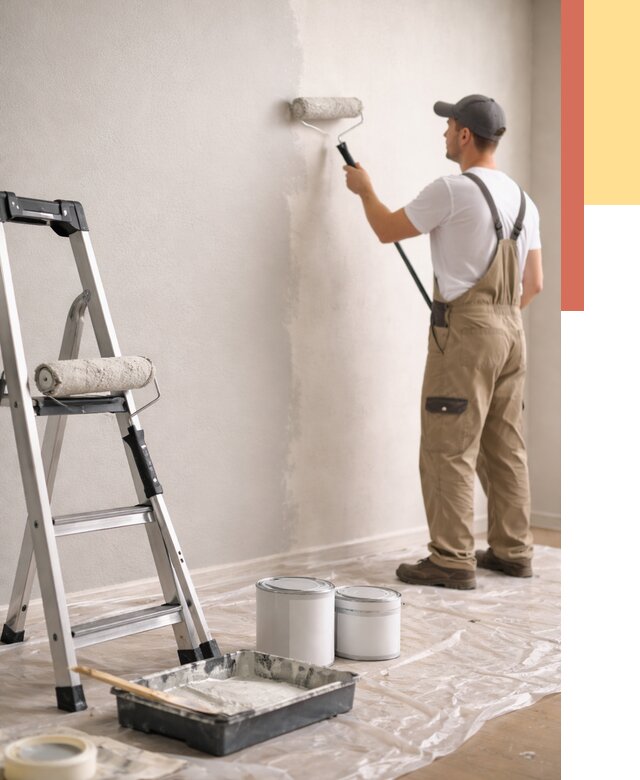 Покраска стен латексной краской в Донецке от 4927 руб. за м2 | ОТДЕЛОЧНИК-Днк