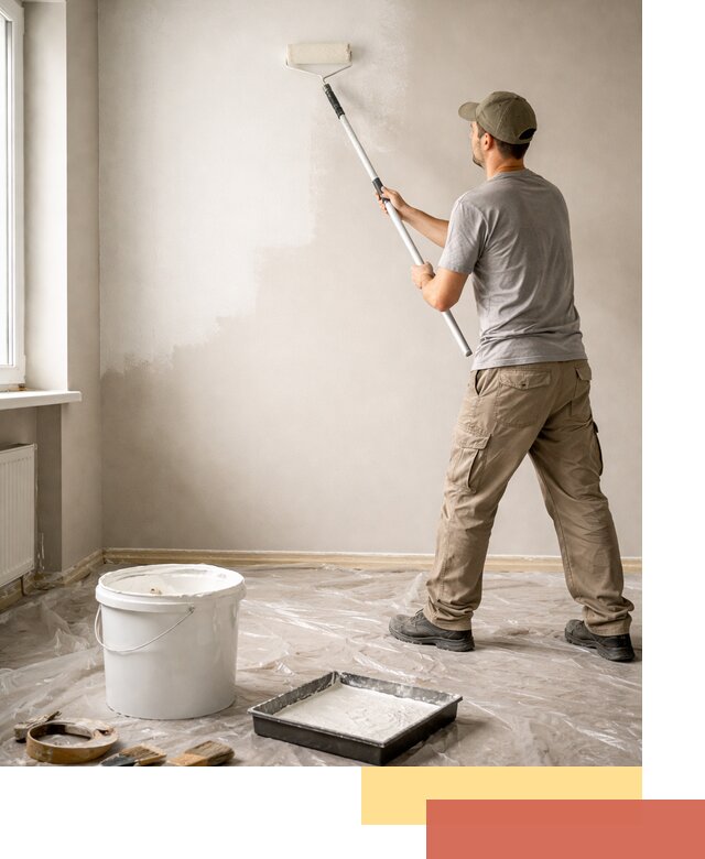 Покраска стен латексной краской в Донецке качественно и быстро