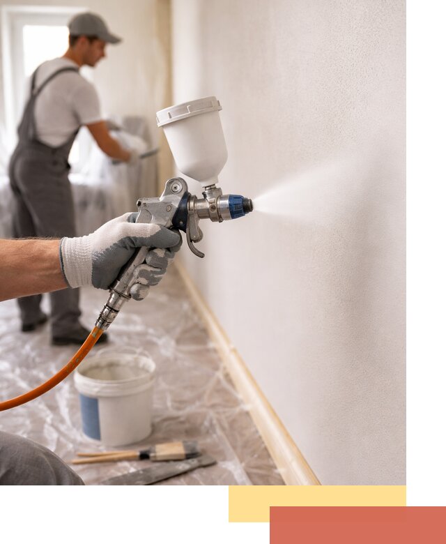 Покраска стен краскопультом в Донецке быстро и качественно