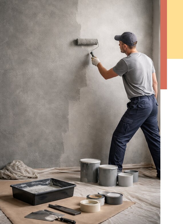 Покраска стен под бетон в Донецке от 712 руб. за м2 — быстро и недорого | ОТДЕЛОЧНИК-Днк