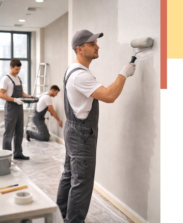 Покраска стен в офисе в Донецке от 9306 руб. — быстро и недорого | ОТДЕЛОЧНИК-Днк