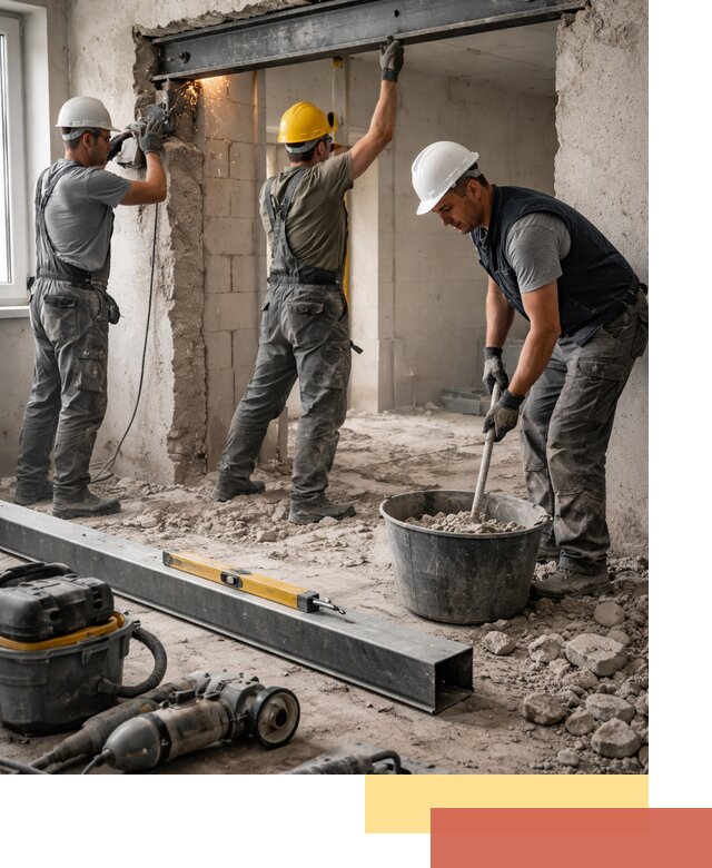 Создание проемов в стенах и несущих конструкциях в Донецке