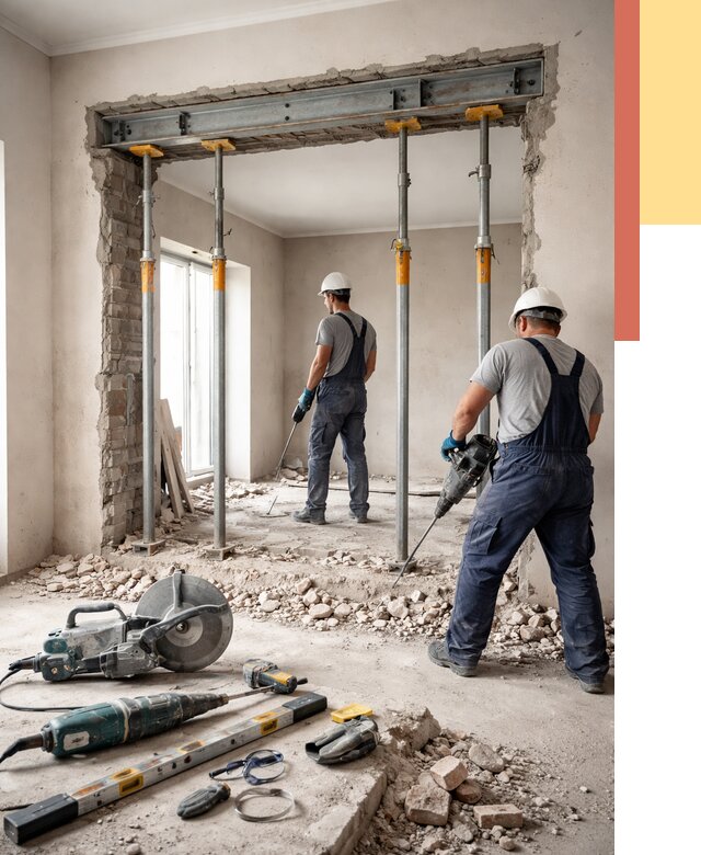 Прорезка проема в стене в Донецке от 4927 руб. — быстро и недорого | ОТДЕЛОЧНИК-Днк