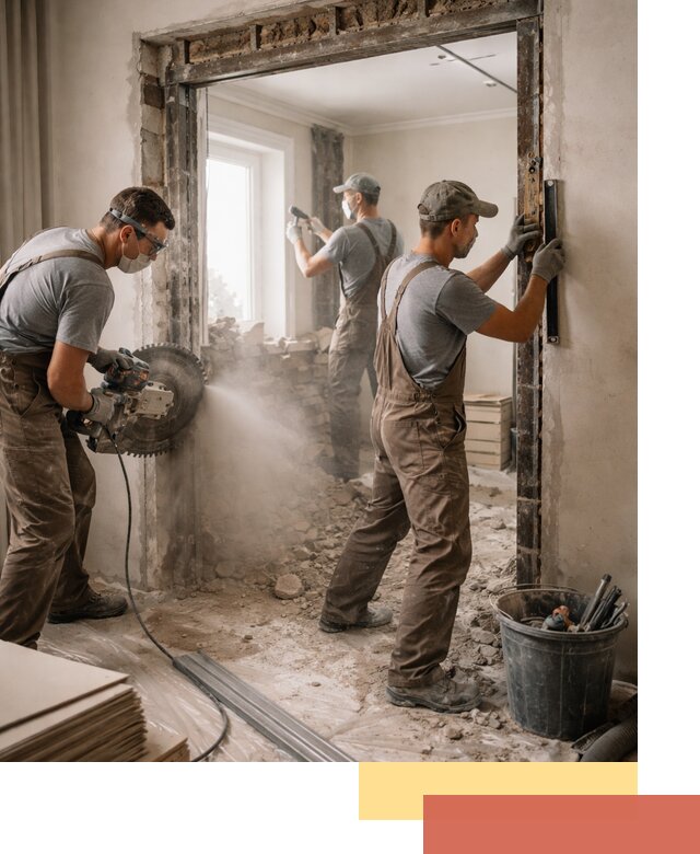 Расширение дверного проема под установку новой двери в Донецке