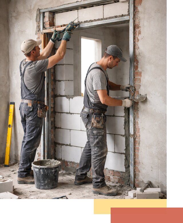 Закладка дверного проема под ключ в Донецке: демонтаж, монтаж, отделка