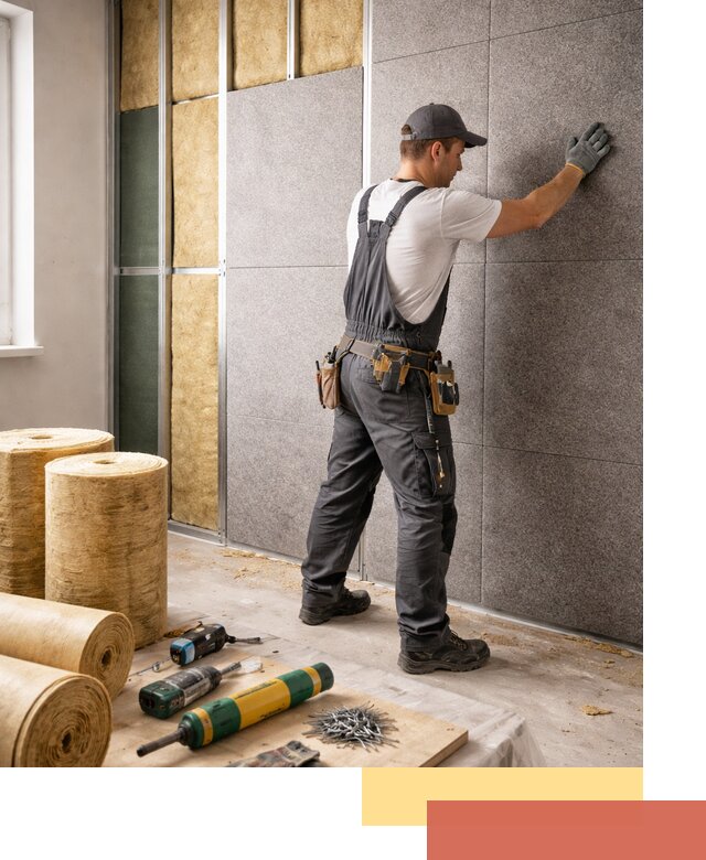 Профессиональная шумоизоляция стен в Донецке для квартиры и офиса