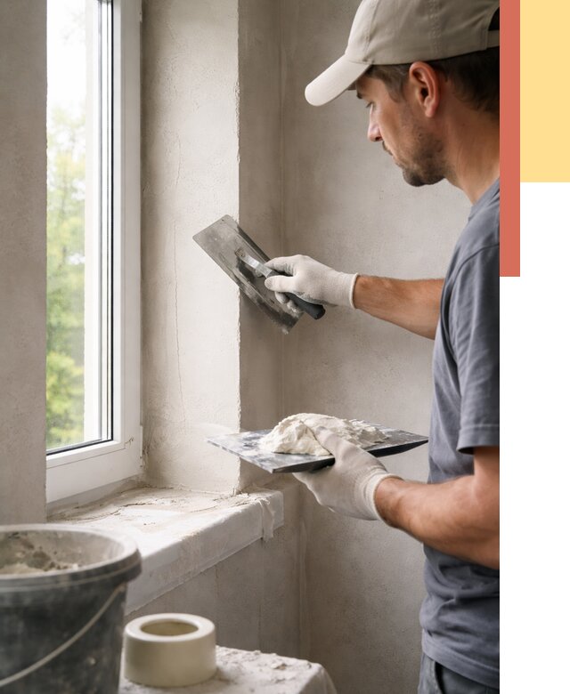 Штукатурка откосов в Донецке от 4927 руб/м² — услуги и выравнивание под ключ | ОТДЕЛОЧНИК-Днк