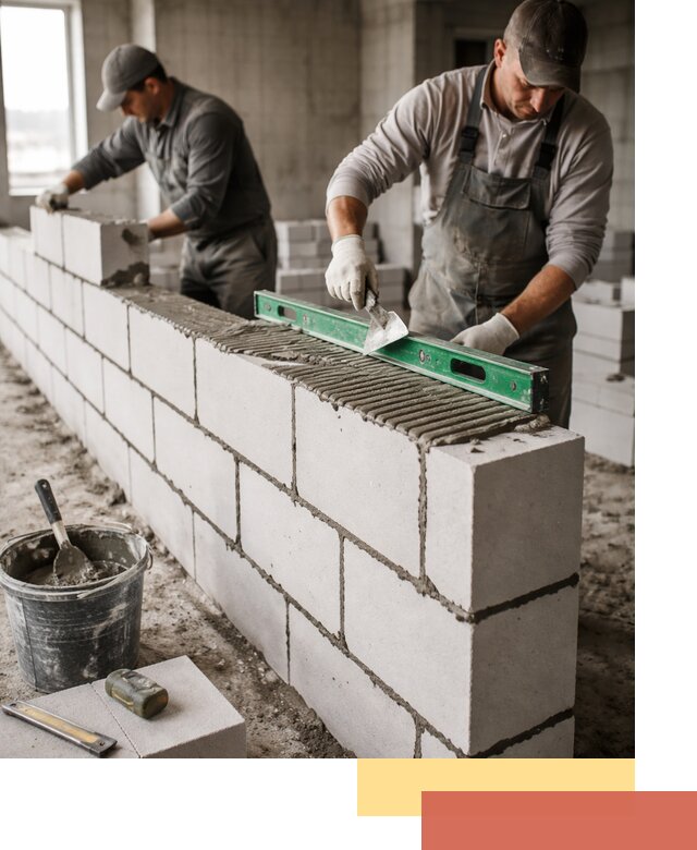 Кладка перегородок из газобетона в Донецке быстро и качественно