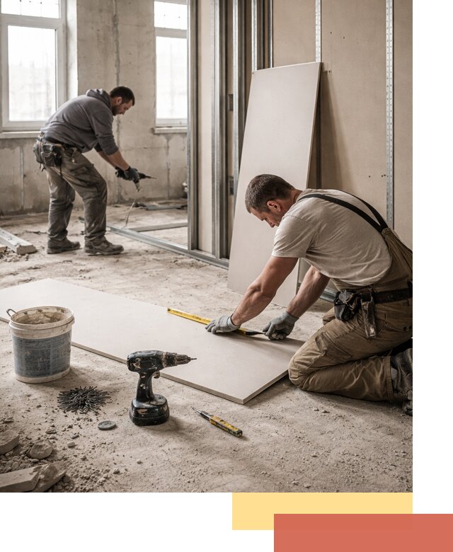 Кладка перегородок из ПГП под ключ в Донецке