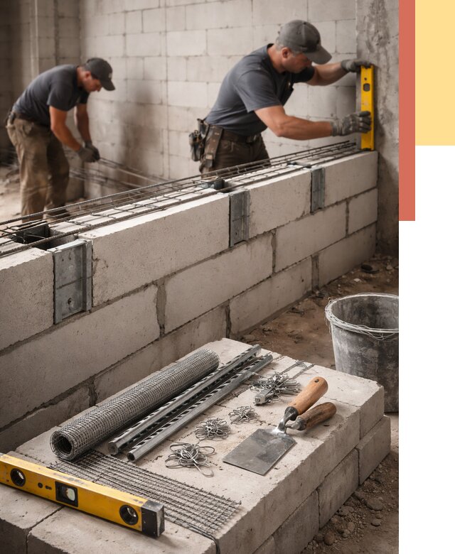 Армирование кладки перегородок в Донецке от 821 руб. под ключ | ОТДЕЛОЧНИК-Днк