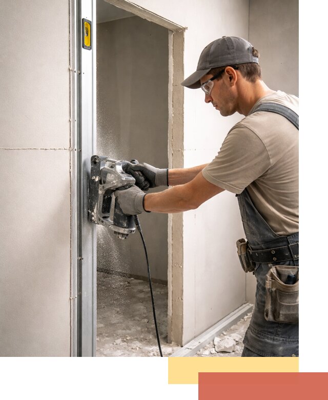 Устройство дверного проема в перегородке в Донецке