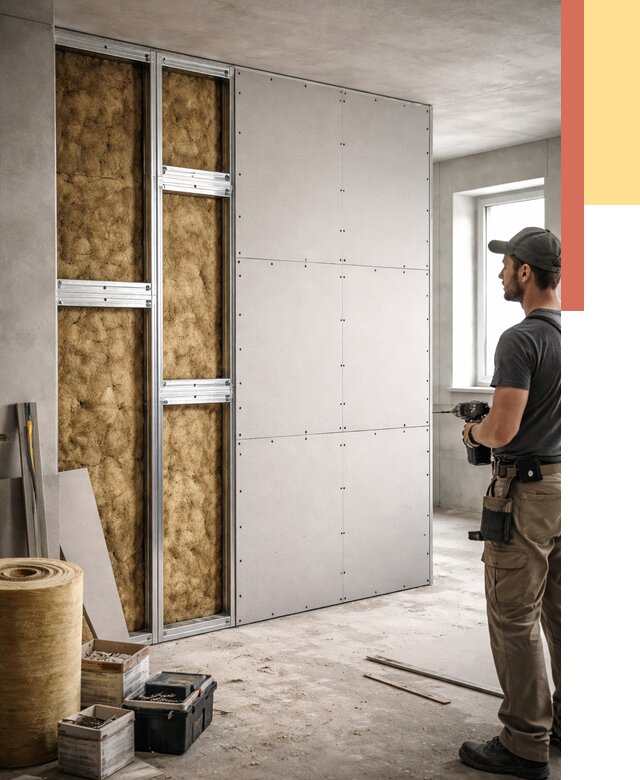 Усиленная перегородка под навеску в Донецке от 14013 руб. — монтаж под ключ | ОТДЕЛОЧНИК-Днк