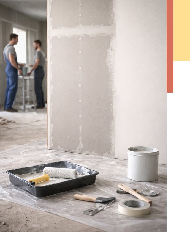 Покраска перегородок из гипсокартона в Донецке от 4927 руб. под ключ | ОТДЕЛОЧНИК-Днк